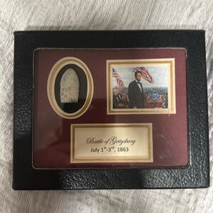 RARE battle of Gettysburg bullet framed